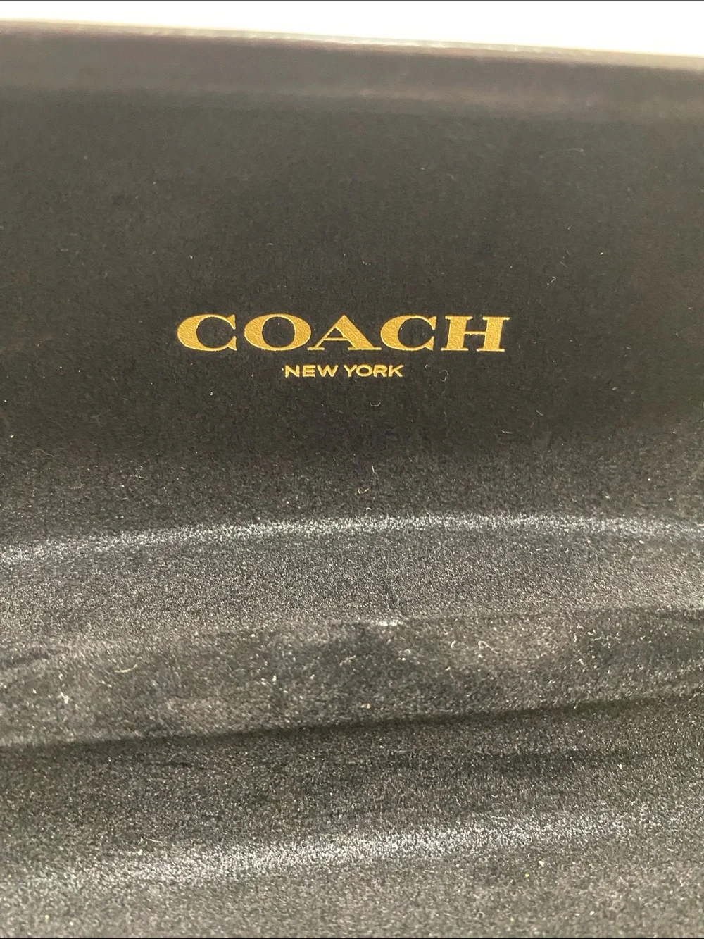 Coach Black Embossed Logo Glasses Case  ONLY